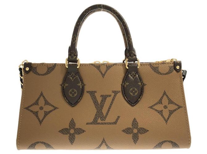 Borsa Louis Vuitton Monogram Reverse OnTheGo EW Chain Marrone Monogramma - vista 2