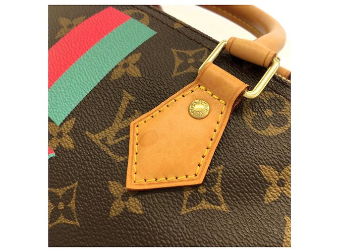 Borsa Boston Louis Vuitton Monogram Speedy Bandoulière Marrone Monogramma - vista 6
