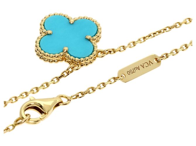 Van Cleef & Arpels Vintage Alhambra Türkis Halskette - Ansicht 2