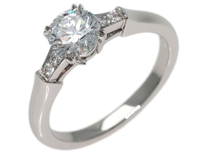 Harry Winston Platin Ring mit Trist Diamant Rundschliff - Ansicht 2