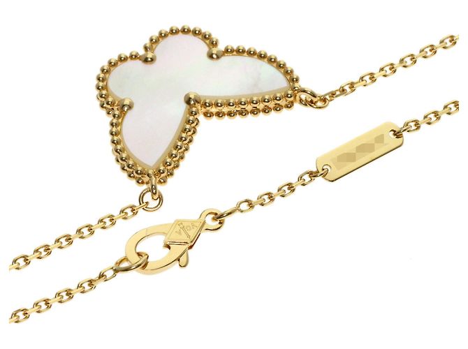 Collana Lucky Alhambra Papillon in madreperla bianca Van Cleef & Arpels - vista 2