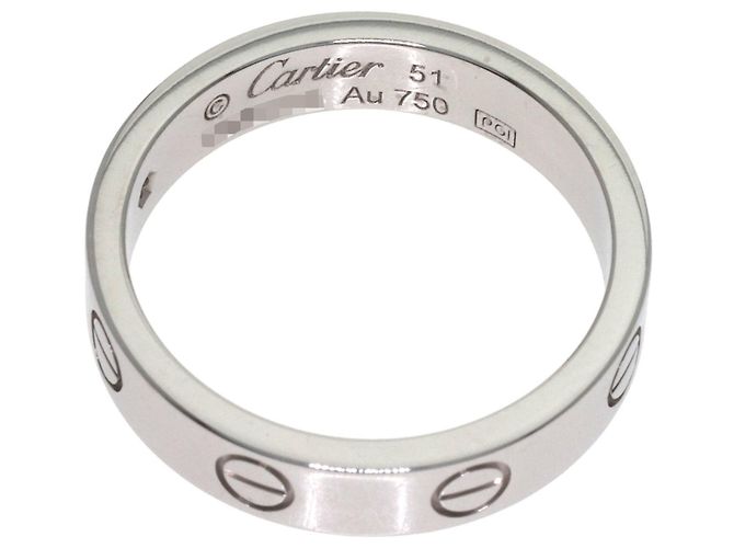 Cartier Mini Love Ring aus 18K Weißgold Silber - Ansicht 5