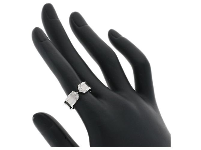 Anello Cartier C2 SM in diamante e oro bianco 18K - vista 7