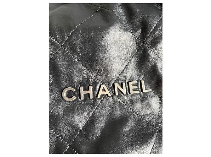 Borsa Chanel 22 Small Pelle di Vitello Lucida Nero - vista 11
