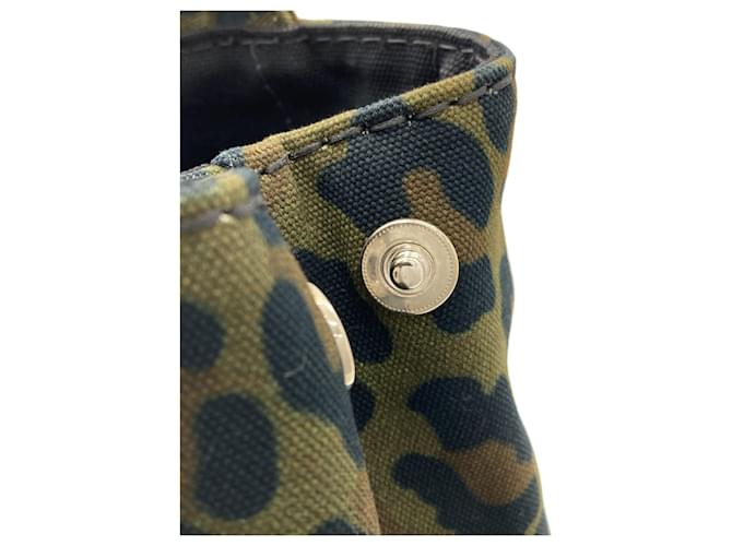 Borsa 2-Way Prada Canapa Mini Leopard Print Cachi - vista 11