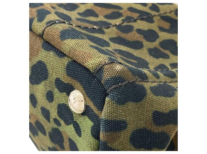 Borsa 2-Way Prada Canapa Mini Leopard Print Cachi - vista 15