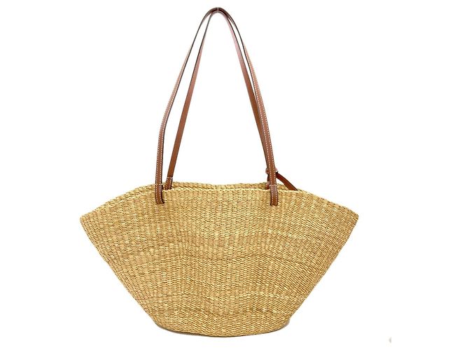 Borsa Tote Loewe Shell Basket Bag Beige - vista 2