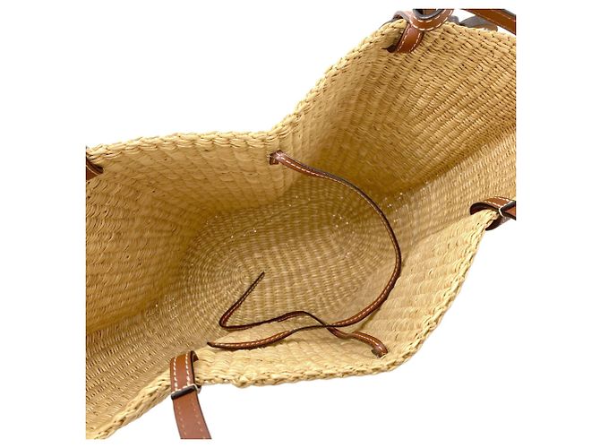 Borsa Tote Loewe Shell Basket Bag Beige - vista 5