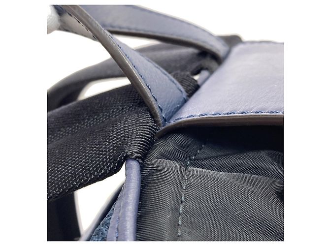 Fendi Strike Rucksack aus Canvas Schwarz Marineblau - Ansicht 13