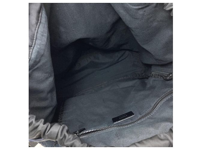 Fendi Strike Rucksack aus Canvas Schwarz Marineblau - Ansicht 5