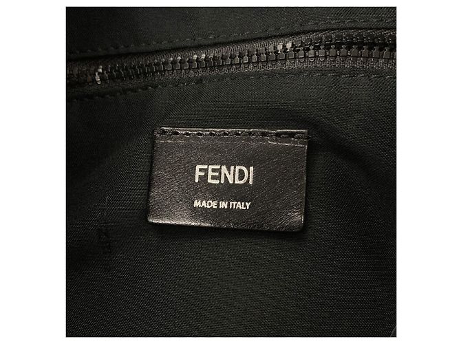 Fendi Strike Rucksack aus Canvas Schwarz Marineblau - Ansicht 6