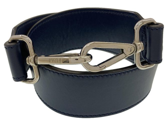 Fendi Strike Rucksack aus Canvas Schwarz Marineblau - Ansicht 7
