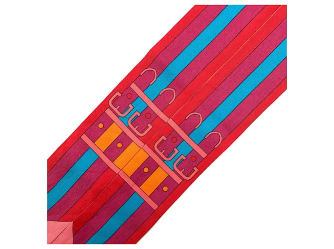 Hermès Hermes Twilly Schal Rot Orange - Ansicht 3
