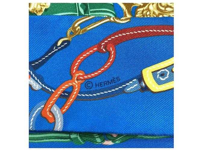 Hermès Pañuelo Twilly Hermes Azul Amarillo - vista 5