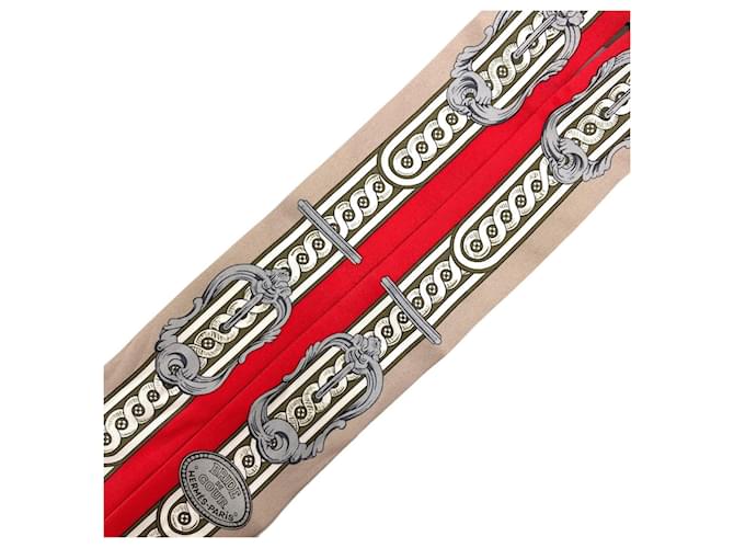 Hermès Hermes Twilly Seidentuch Braun Rot - Ansicht 3