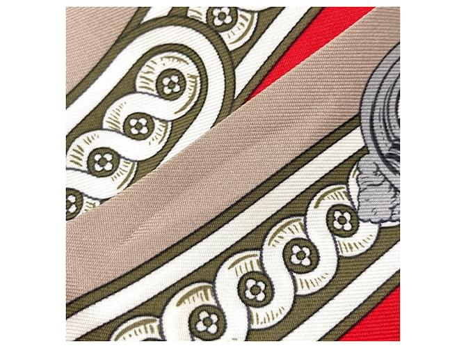 Hermès Hermes Twilly Seidentuch Braun Rot - Ansicht 7