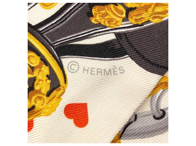 Hermès Hermes Twilly Schal Schwarz Weiß Rot - Ansicht 4