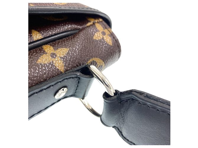 Borsa a Spalla Louis Vuitton M56717 Bass PM Monogram Macassar Nero Monogramma - vista 10