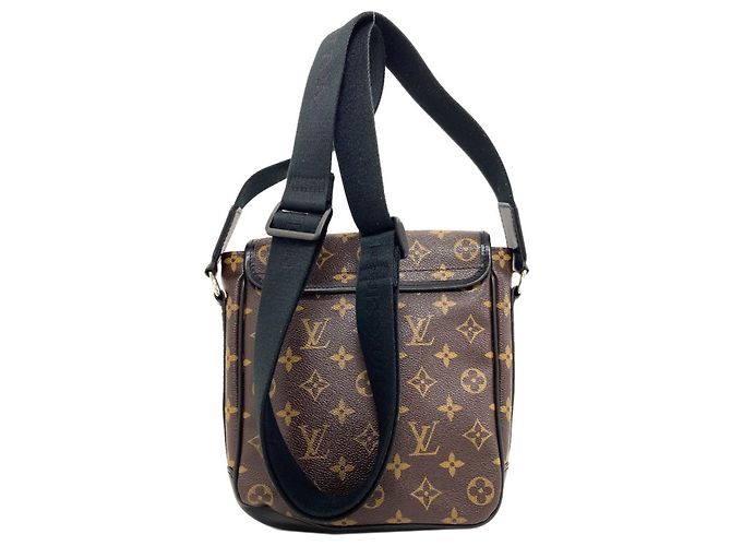 Borsa a Spalla Louis Vuitton M56717 Bass PM Monogram Macassar Nero Monogramma - vista 2
