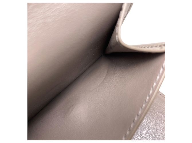 Céline Celine Trifold Wallet aus gräulichem Kalbsleder Grau - Ansicht 10