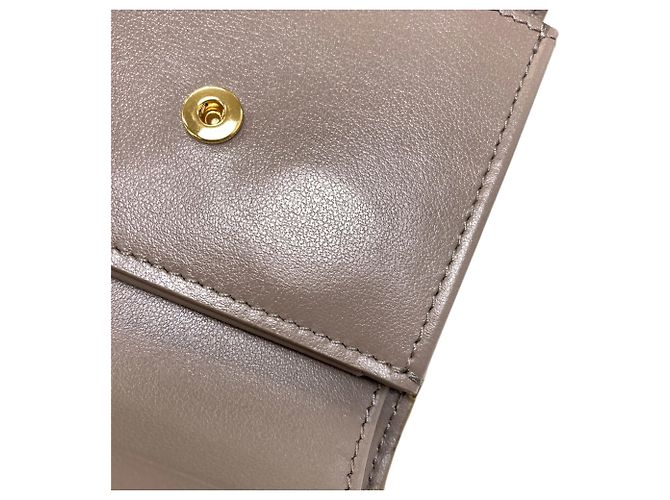 Céline Celine Trifold Wallet aus gräulichem Kalbsleder Grau - Ansicht 11