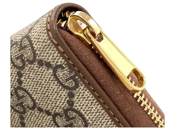 Cartera larga de PVC marrón Gucci Castaño - vista 11