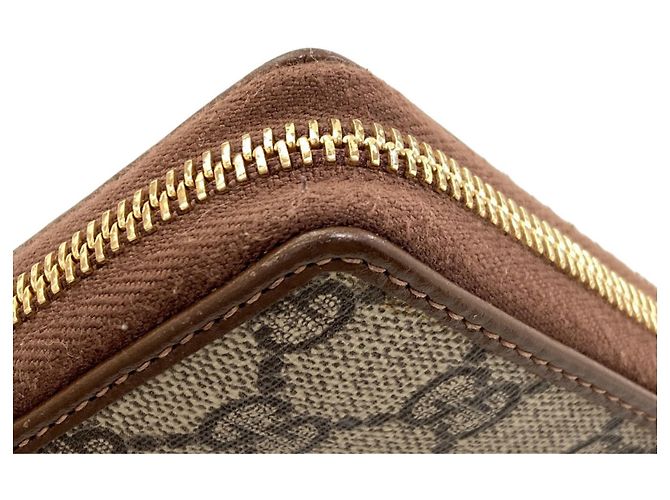 Cartera larga de PVC marrón Gucci Castaño - vista 12