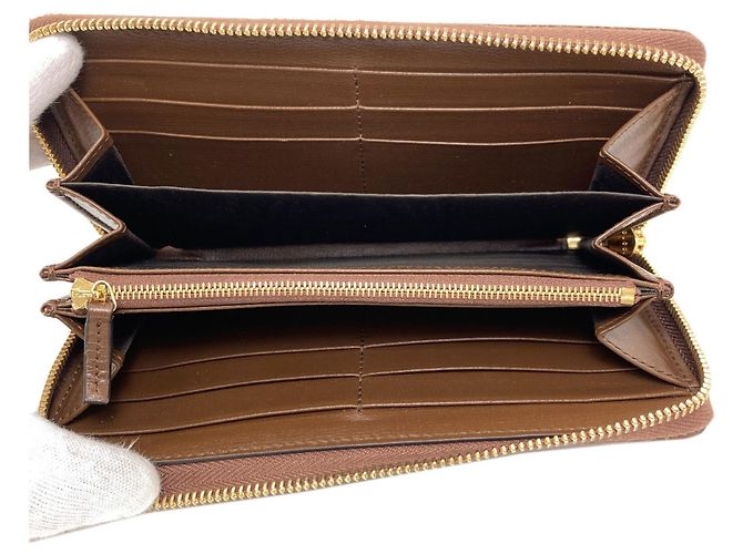 Cartera larga de PVC marrón Gucci Castaño - vista 4
