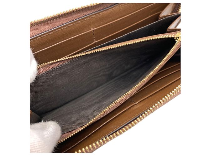Cartera larga de PVC marrón Gucci Castaño - vista 5