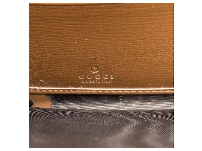 Cartera larga de PVC marrón Gucci Castaño - vista 6