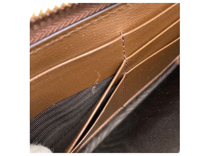 Cartera larga de PVC marrón Gucci Castaño - vista 7