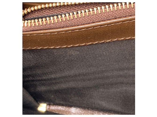 Cartera larga de PVC marrón Gucci Castaño - vista 8
