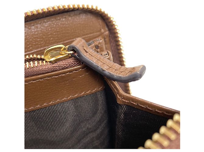 Cartera larga de PVC marrón Gucci Castaño - vista 9