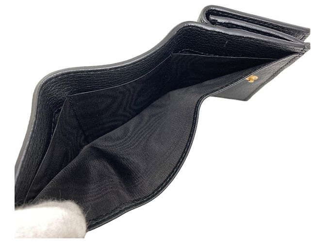 Gucci Tri-fold Ledergeldbörse Schwarz - Ansicht 5