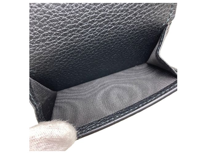 Gucci Tri-fold Ledergeldbörse Schwarz - Ansicht 6