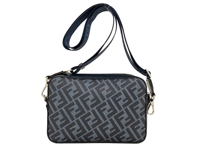 Fendi Diagonal Camera Case Shoulder Bag Navy blue - view 2