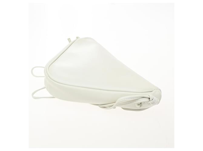 Céline Celine Triangle Leather Small Bianco - vista 4