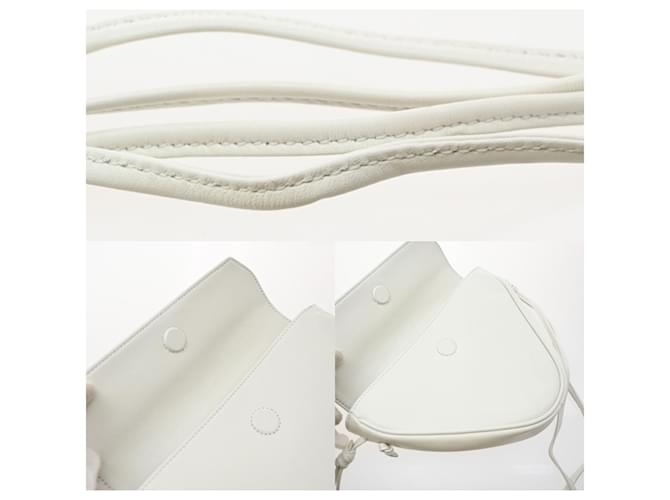 Céline Celine Triangle Leather Small Bianco - vista 6