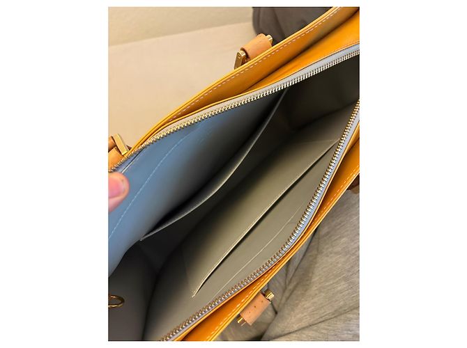 Louis Vuitton Monogram Vernis Reade Borsa Tote Giallo - vista 7