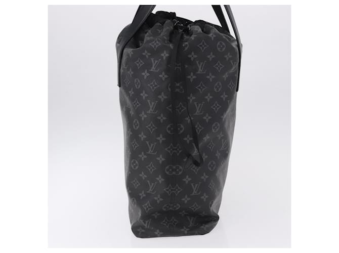 Louis Vuitton Cabas Light Drawstring Monogram Eclipse Canvas Nero - vista 4