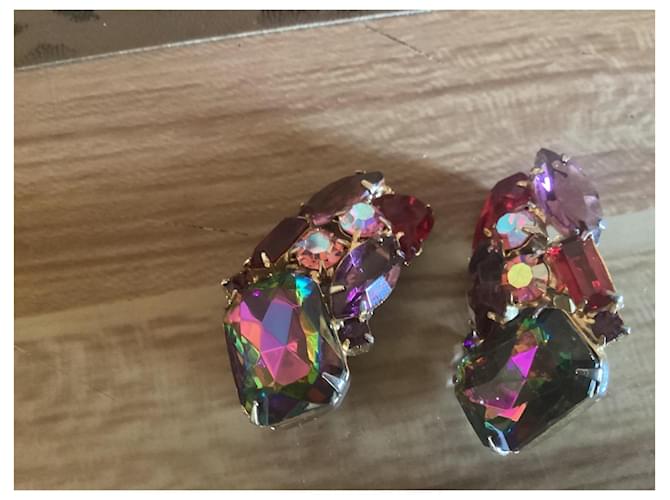 Schiaparelli Clip Aurora Borealis Rosso D'oro Porpora Metallico - vista 3
