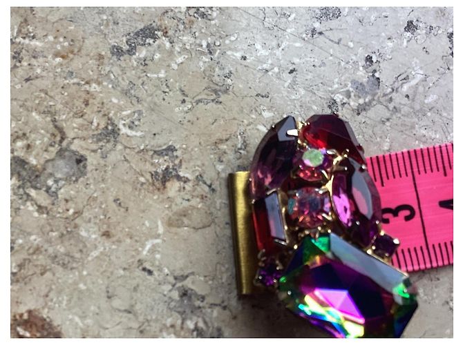 Schiaparelli Clip Aurora Borealis Rosso D'oro Porpora Metallico - vista 5