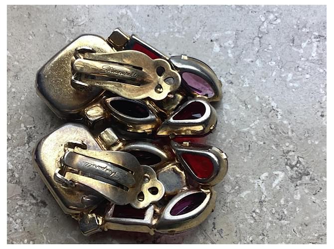 Schiaparelli Clip Aurora Borealis Rosso D'oro Porpora Metallico - vista 8