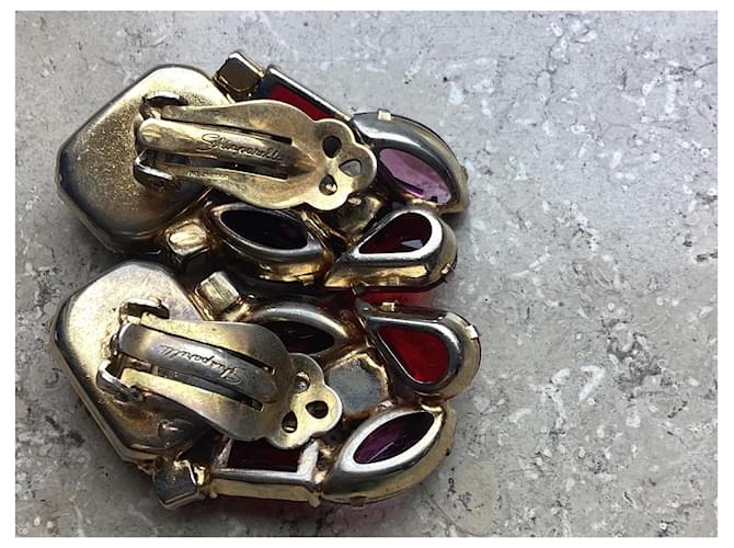 Schiaparelli Clip Aurora Borealis Rosso D'oro Porpora Metallico - vista 9