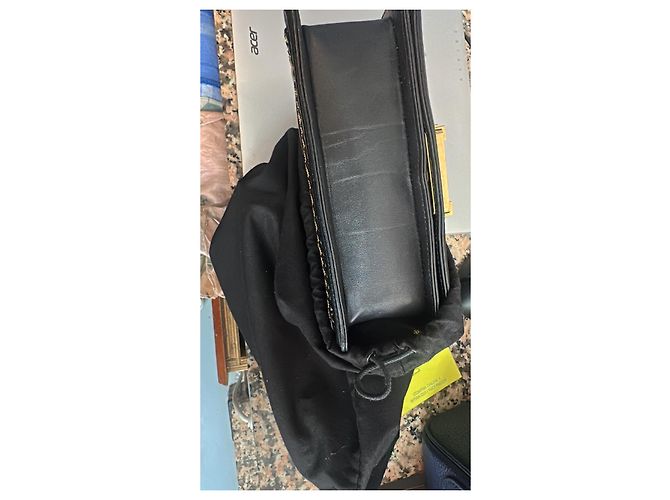 Borsa Chanel Boy Mini in Agnello Nero - vista 13