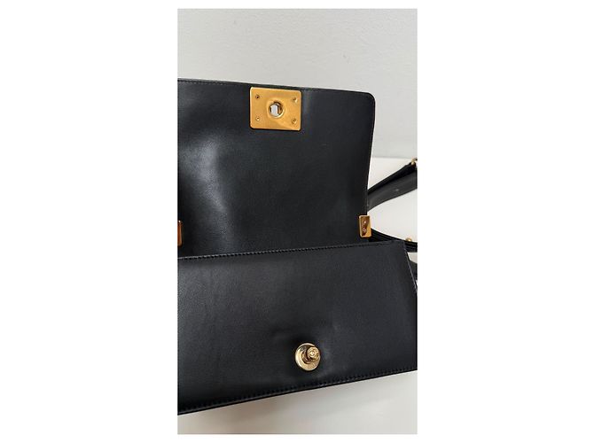 Borsa Chanel Boy Mini in Agnello Nero - vista 5