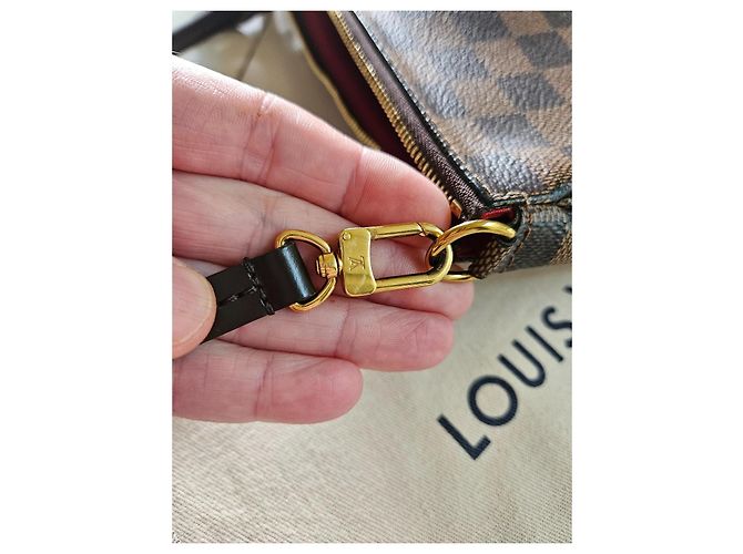 Louis Vuitton Pochette Damier Ebene Marrone - vista 7