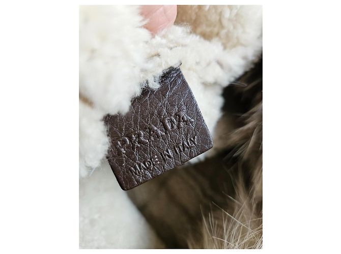Bolsa Prada de couro marrom e shearling - vista 4