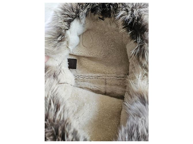 Bolsa Prada de couro marrom e shearling - vista 5