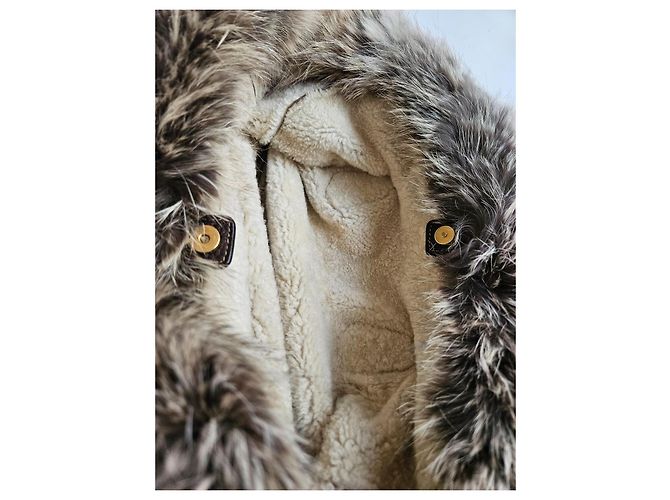 Bolsa Prada de couro marrom e shearling - vista 6
